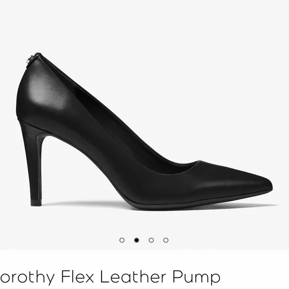 Michael Kors Black Leather Stiletto Heels - Picture 1 of 6